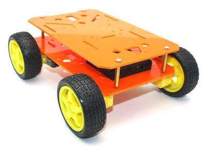 ROBOMOD 4WD Arazi Robot Gövde Seti - Turuncu
