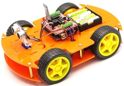 Jsumo - ROBOMOD 4WD Bluetooth Kontrollü Arduino Araba - Turuncu (Montajlı)