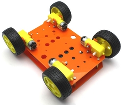 ROBOMOD 4WD Mobil Arazi Robot Kiti - Turuncu - Thumbnail