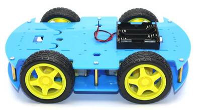 ROBOMOD 4WD Mobil Robot Gövde Seti - Mavi