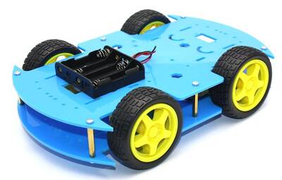 ROBOMOD 4WD Mobil Robot Gövde Seti - Mavi