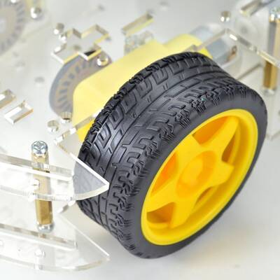 ROBOMOD 4WD Mobil Robot Gövde Seti - Şeffaf
