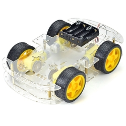  - ROBOMOD 4WD Mobil Robot Gövde Seti - Şeffaf