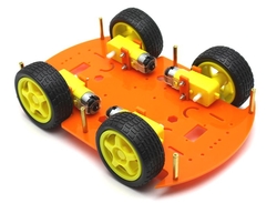 ROBOMOD 4WD Mobil Robot Kiti - Turuncu - Thumbnail