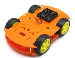 ROBOMOD 4WD Mobil Robot Kiti - Turuncu - Thumbnail