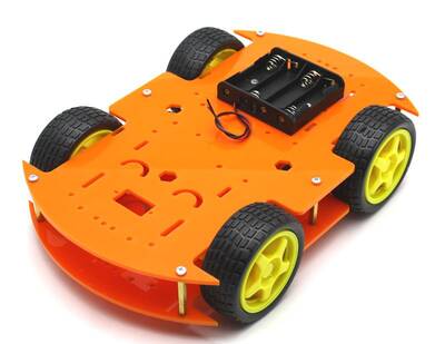 ROBOMOD 4WD Mobil Robot Kiti - Turuncu