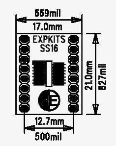 SOSS16 SMD Dip Dönüştürücü