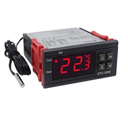 Jsumo - STC-1000 AC 110-220V 10A LCD Ekranlı NTC Sensörlü Termostat Sıcaklık Kontrol Modülü