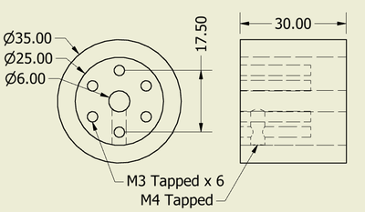 Sumo Robot Tekerleği 35x30mm ( 2 Adet )