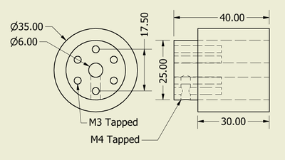 Sumo Robot Tekerleği 35x40mm ( 2 Adet )