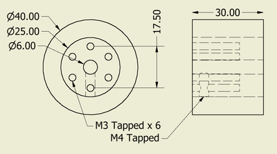 Sumo Robot Tekerleği 40x30mm ( 2 Adet )