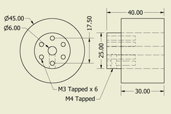 Sumo Robot Tekerleği 40x40mm ( 2 Adet ) - Thumbnail