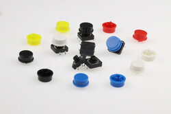 Tac Switch ve Renkli Kapak Seti 12X12x7.3mm - 25 Adet - Thumbnail