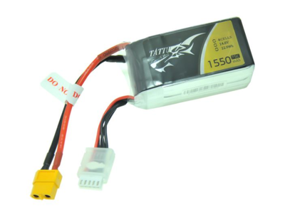 Tattu 1550mAh 14.8V 75C 4S XT60 Plug LiPo Batarya | Lipo Pil