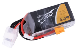  - Tattu 650mAh 14.8V 75C 4S1P LiPo Batarya