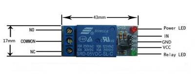 Tekli 5V Röle Kartı - 1 Way 5V Relay Module