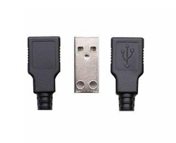USB A Tipi Kılıflı Soket - Erkek - Thumbnail