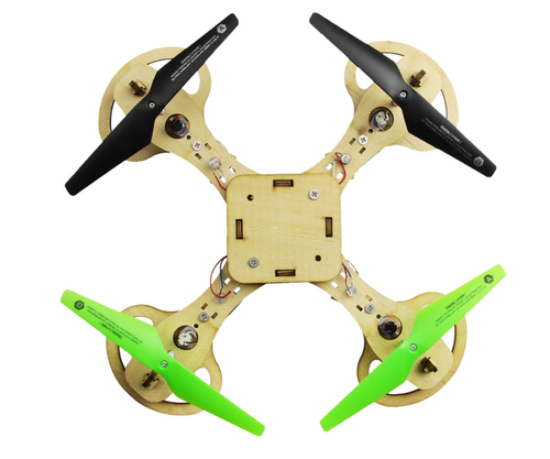 Woodie Kendin Yap Ahşap Drone Seti - Demonte