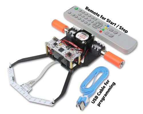 XPULSE Gelişmiş Çizgi İzleyen Robot (Montajlı, 16 Sensörlü, Başlat-Durdur Modüllü, Fanlı, PD Kontrollü)